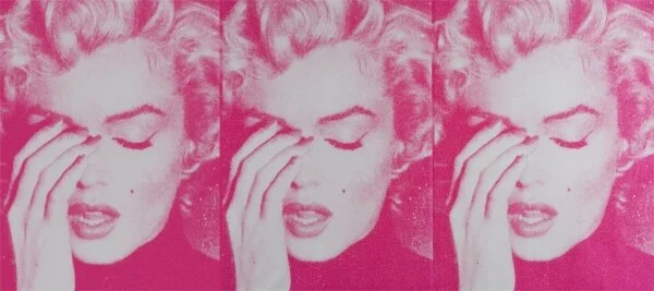 Marilyn Crying Triptych by Russell Young